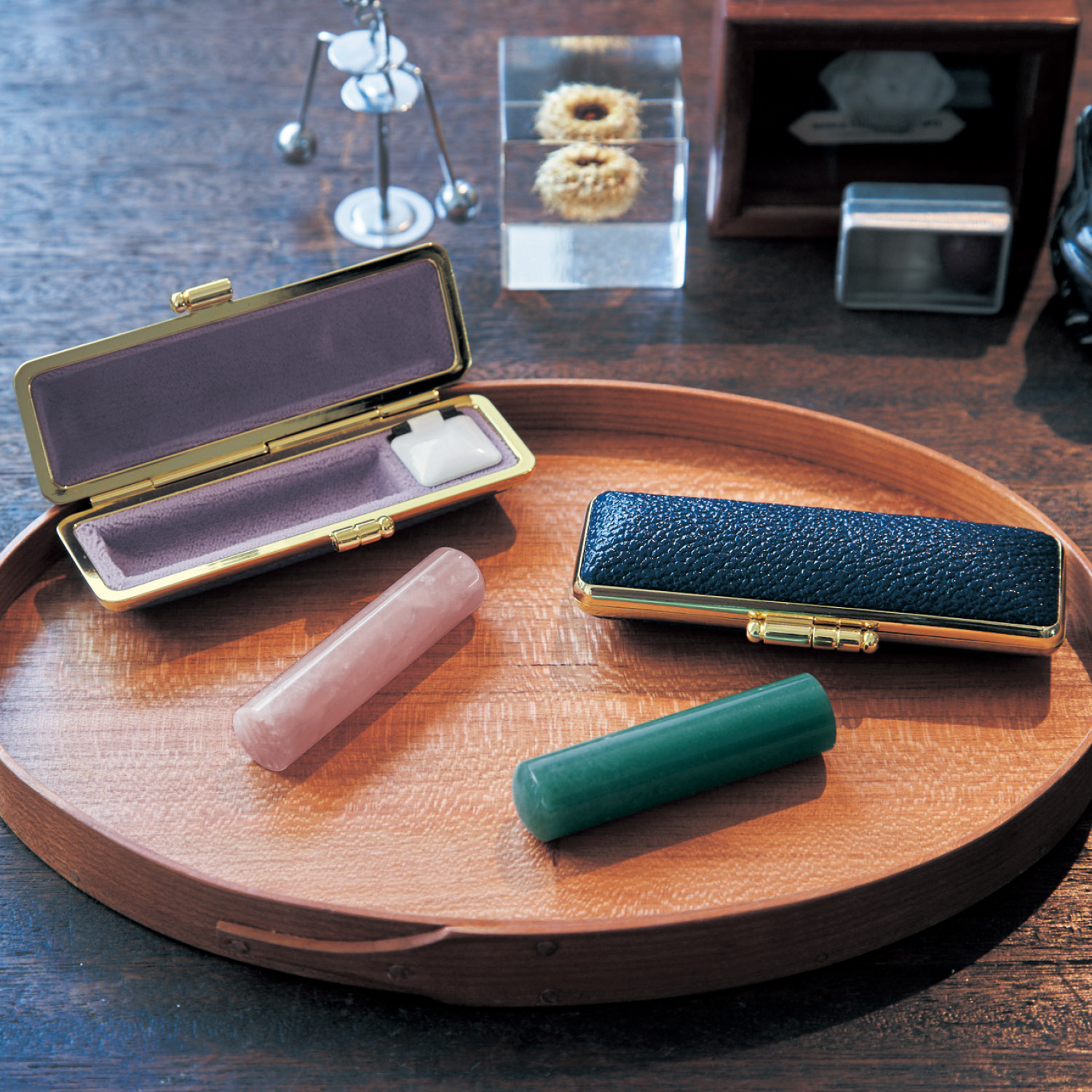 【ベルメゾン】天然石印鑑 【印鑑ケース付き】