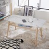 【ベルメゾン】大理石調デザインの棚付きリビングローテーブル