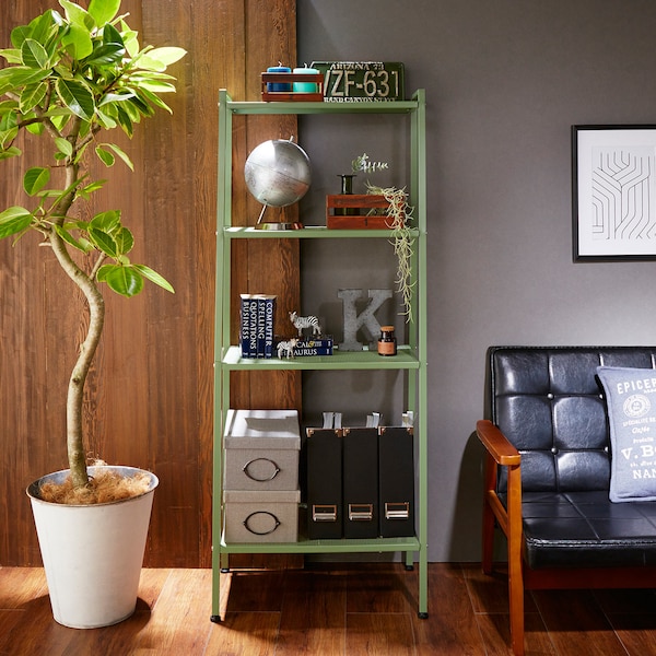 【ベルメゾン】6色から選べる!スチール4段シェルフ