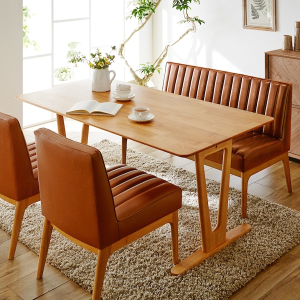 【ベルメゾン】アルダー材のソファーダイニングテーブル