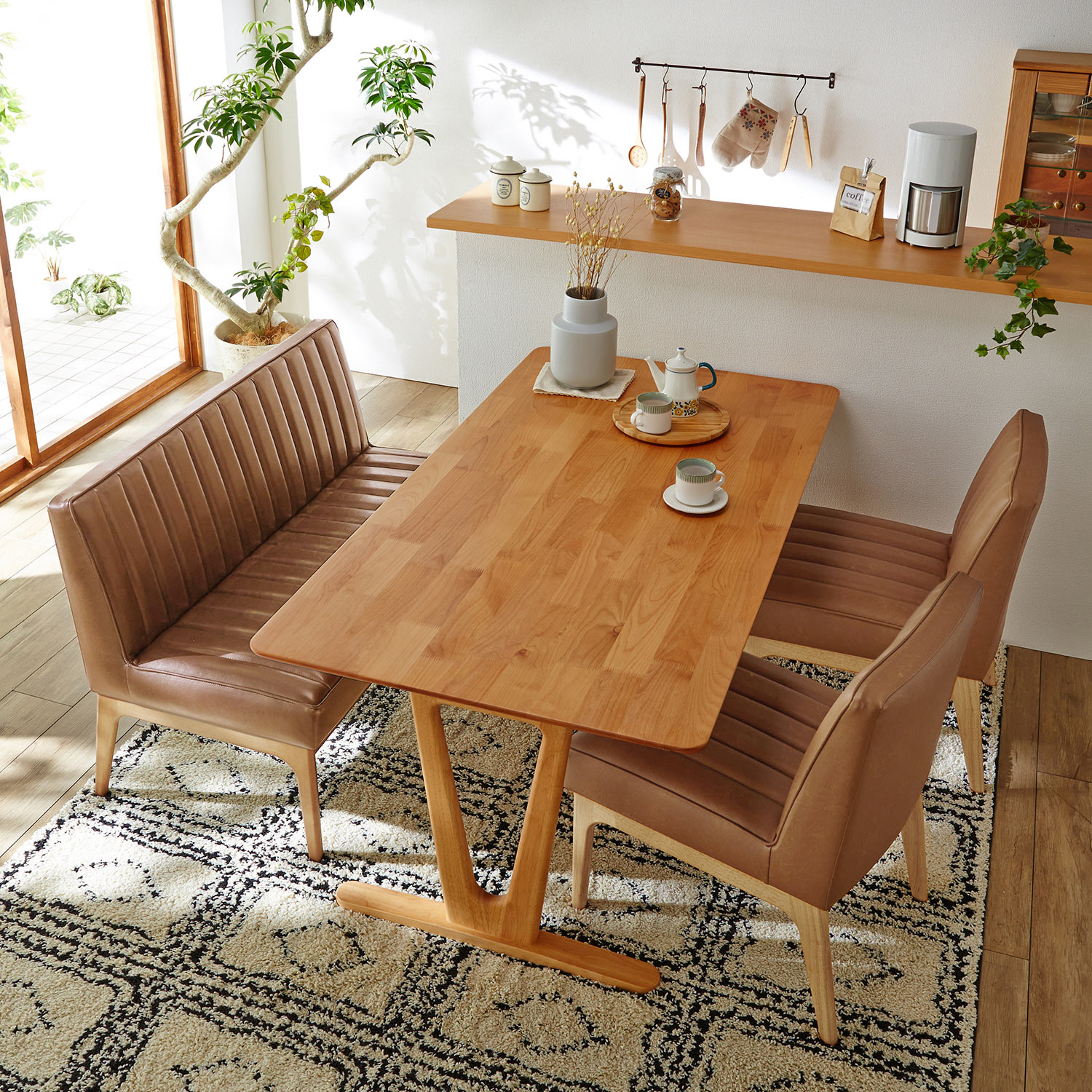 【ベルメゾン】レトロ調ダイニングソファー 【ベルメゾン】レトロ調ダイニングソファー