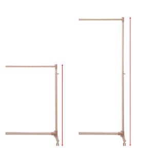 ハンガーバーの高さは、107～170cmまで調節できます。/スモーキーピンク