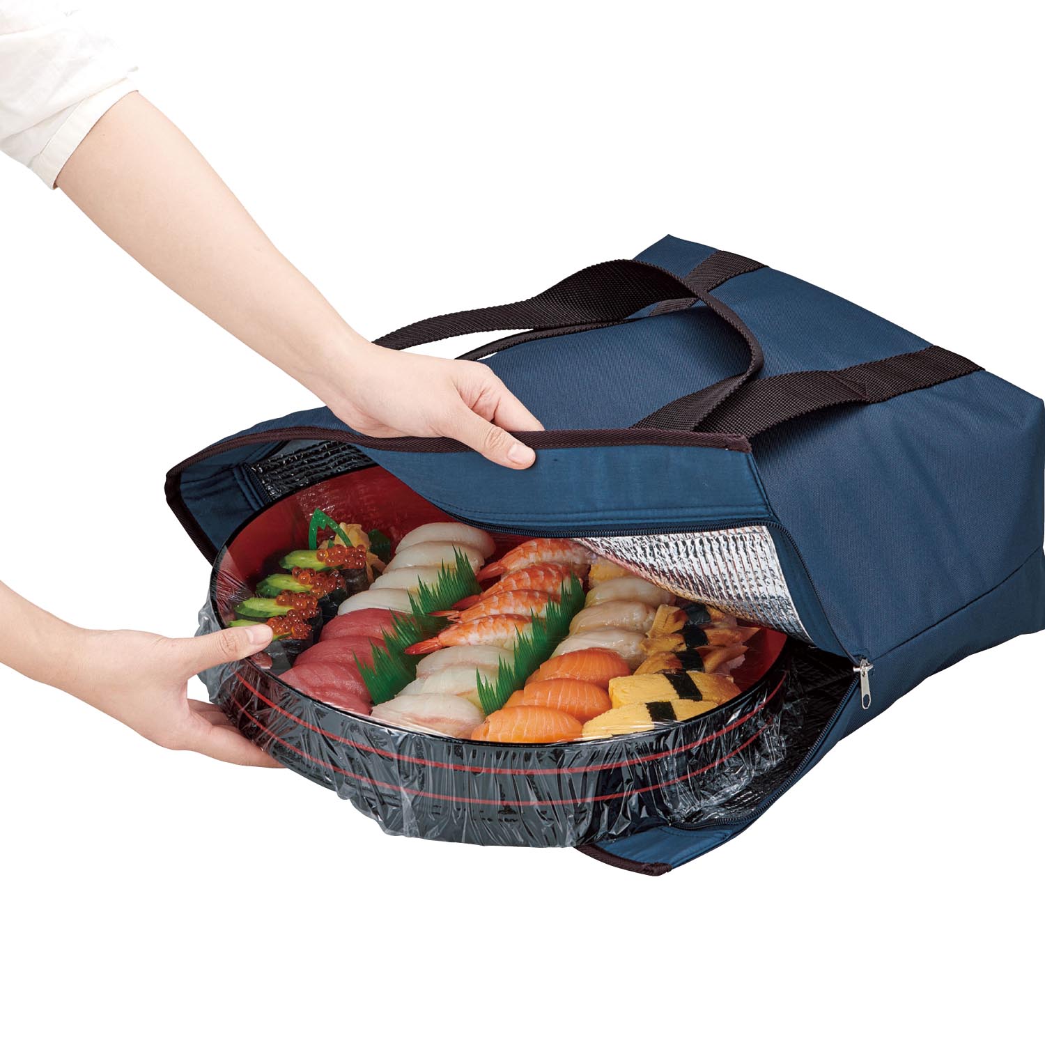 【ベルメゾン】ケーキや寿司盛りも入る保温保冷2WAYエコバッグ 【ベルメゾン】ケーキや寿司盛りも入る保温保冷2WAYエコバッグ