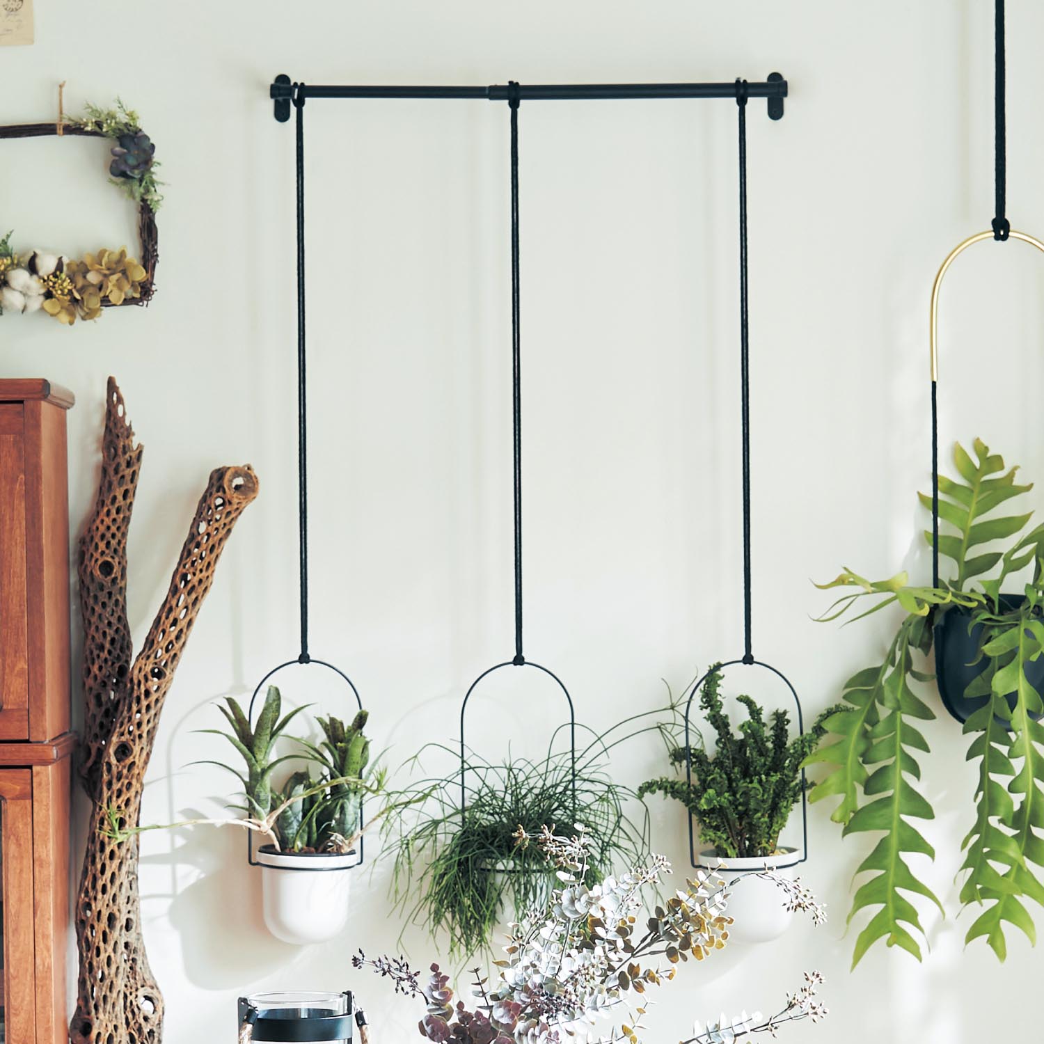 3連になった吊り下げタイプのプランター 通販のベルメゾンネット 3連になった吊り下げタイプのプランター 通販のベルメゾンネット