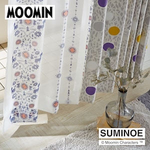 【ムーミン/MOOMIN】【58サイズ】プリントボイルカーテン・フォークライン「ムーミン」