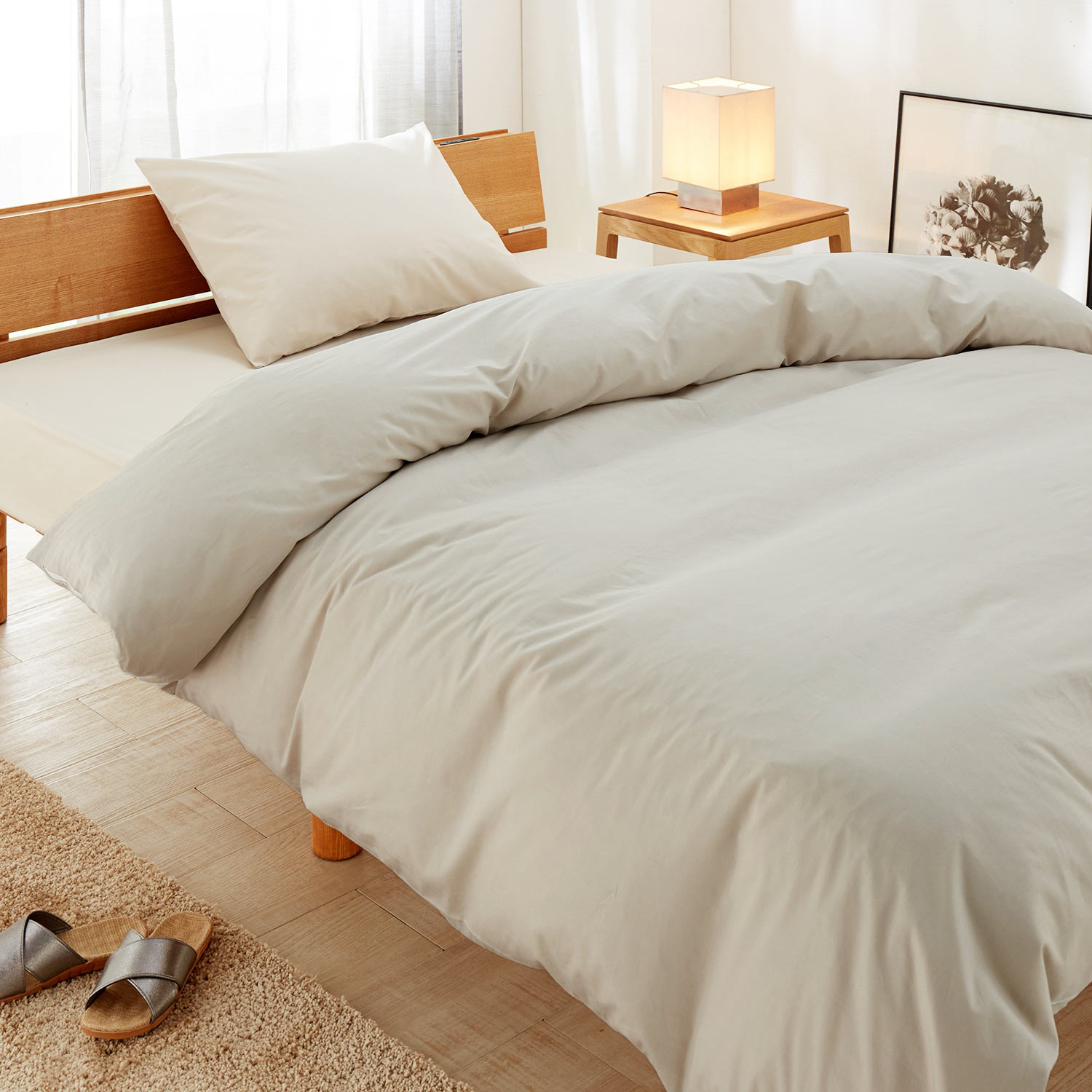 【フランスベッド】綿素材を使った抗菌防臭掛け布団カバー 【フランスベッド】綿素材を使った抗菌防臭掛け布団カバー