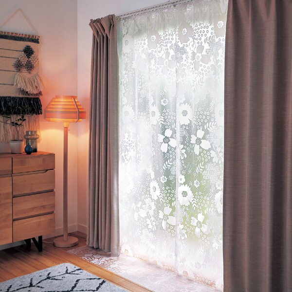 【ベルメゾン】北欧調の断熱カーテンライナー同サイズ2枚セット 【カーテンと窓の間に吊るす】