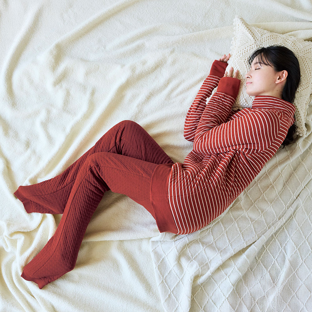 すきま風を防ぐ中わたキルトコットンパジャマ<br>【3カラー】超最強 すきま風を防ぐ中わたキルトコットンパジャマ<br>【3カラー】超最強