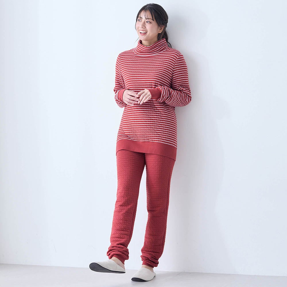 すきま風を防ぐ中わたキルトコットンパジャマ（パジャマ）｜(超最強