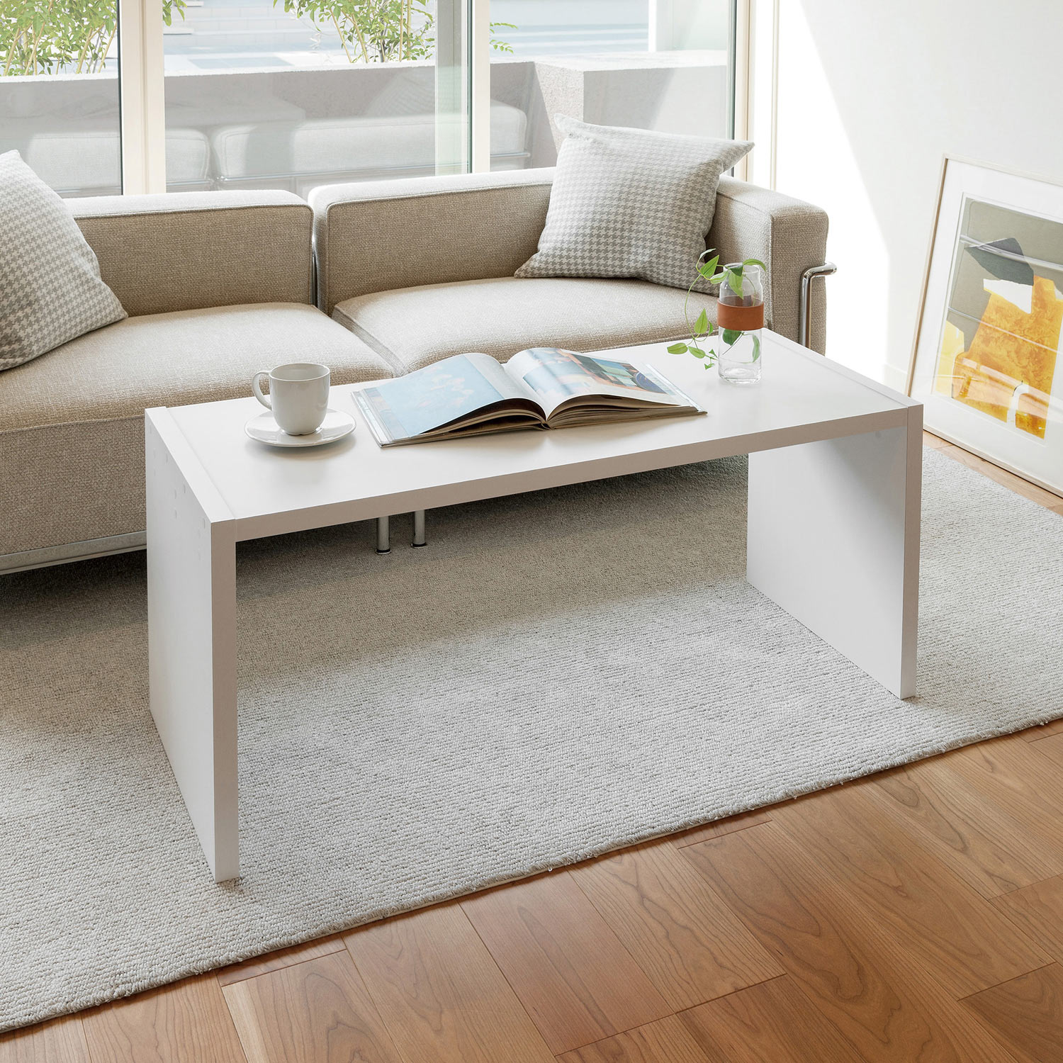 【ベルメゾン】【幅1cmピッチサイズオーダー】幅60~180cmまで選べるローテーブル(日本製)