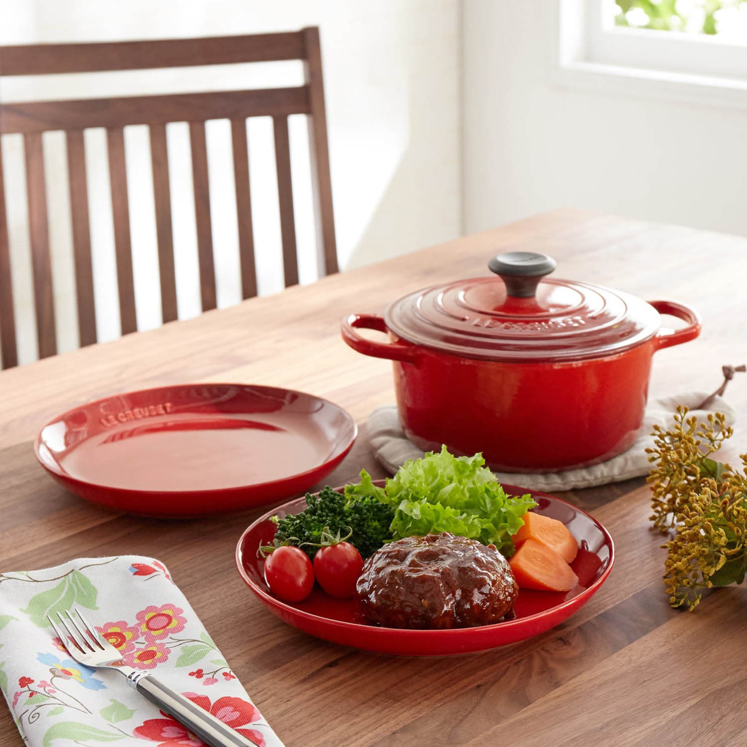 ル・クルーゼ(Le Creuset) 鋳物 ホーロー 鍋 18 cm - キッチン/食器