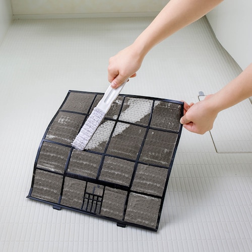 びっくりエアコンすきまの汚れ落としブラシ2本セット［日本製］（びっくりフレッシュ）