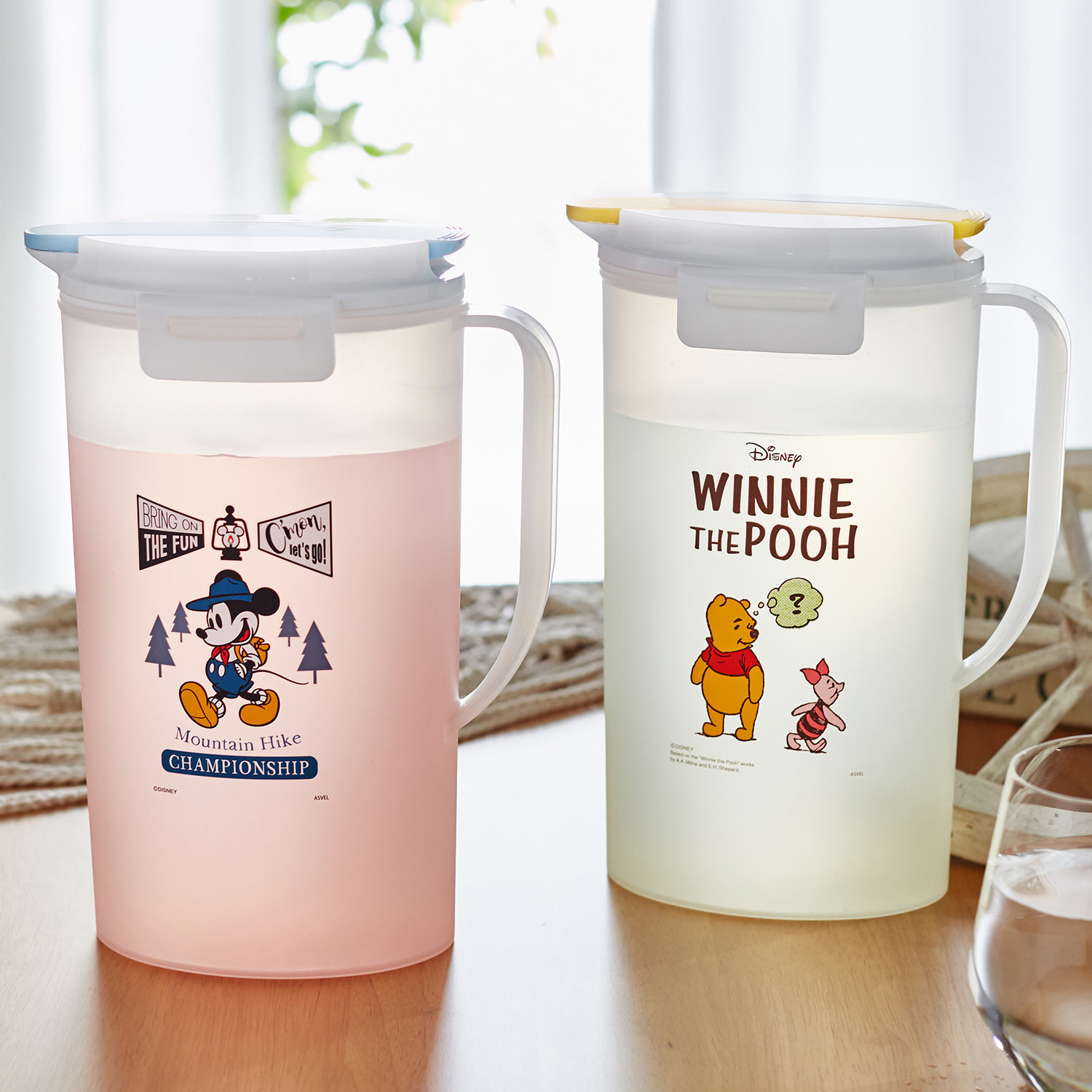 【ディズニー/Disney】サイドロック付きワンプッシュ冷水筒(選べるキャラクター)