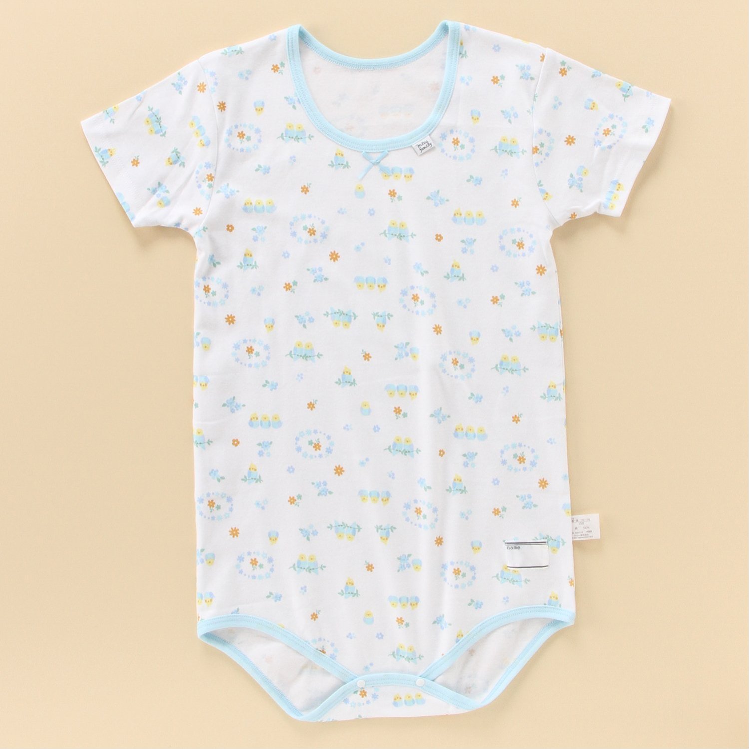 【ガロー/GARAU】入院対応かぶりロンパース【子供肌着】