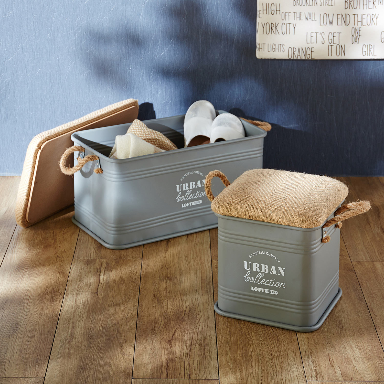 スツールにもなるブリキ缶収納ボックス 通販のベルメゾンネット スツールにもなるブリキ缶収納ボックス 通販のベルメゾンネット