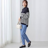 モデル身長169cm／M・股下70cm　※写真は撮影用のため、股下+6cmになります。