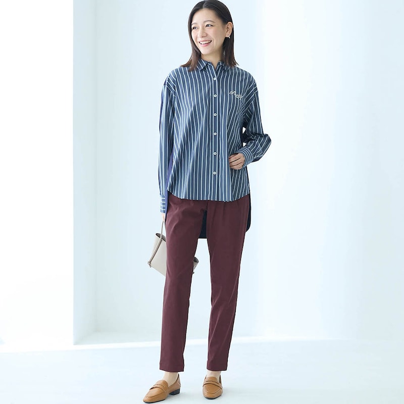 モデル身長172cm／M・股下70cm※写真は撮影用のため股下+6cmになります。