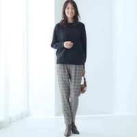 モデル身長173cm／M・股下70cm※写真は撮影用のため股下+6cmになります。