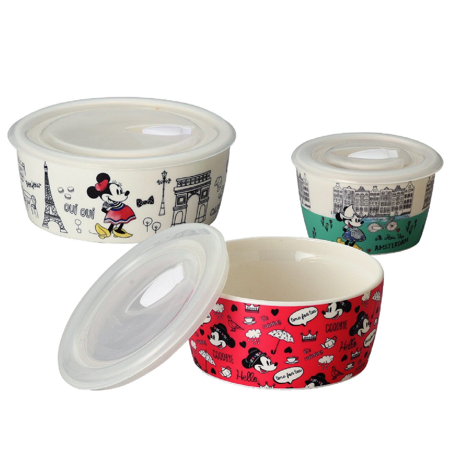 【ディズニー/Disney】食品保存容器 3サイズセット(選べるキャラクター)
