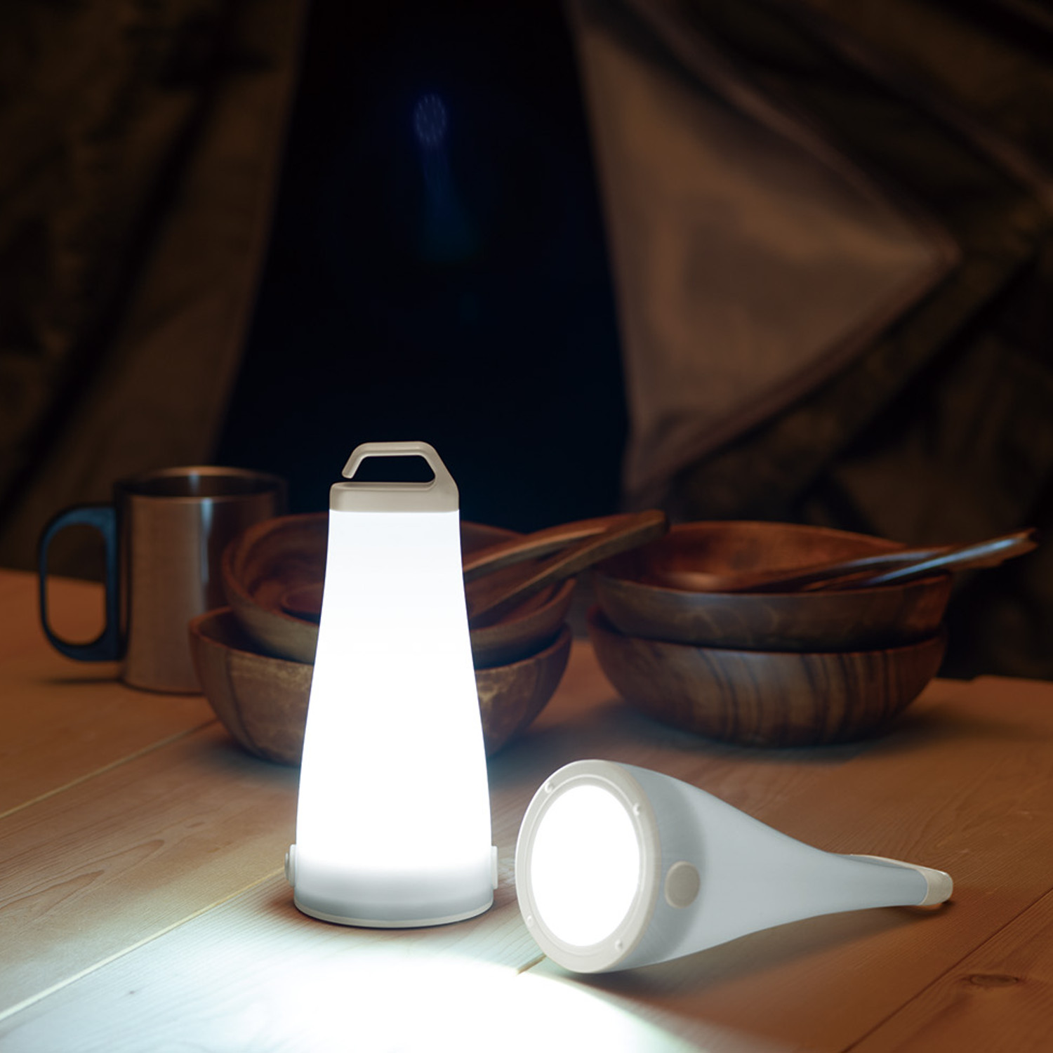 【ベルメゾン】ランタンと懐中電灯になる2WAYライト2個セット