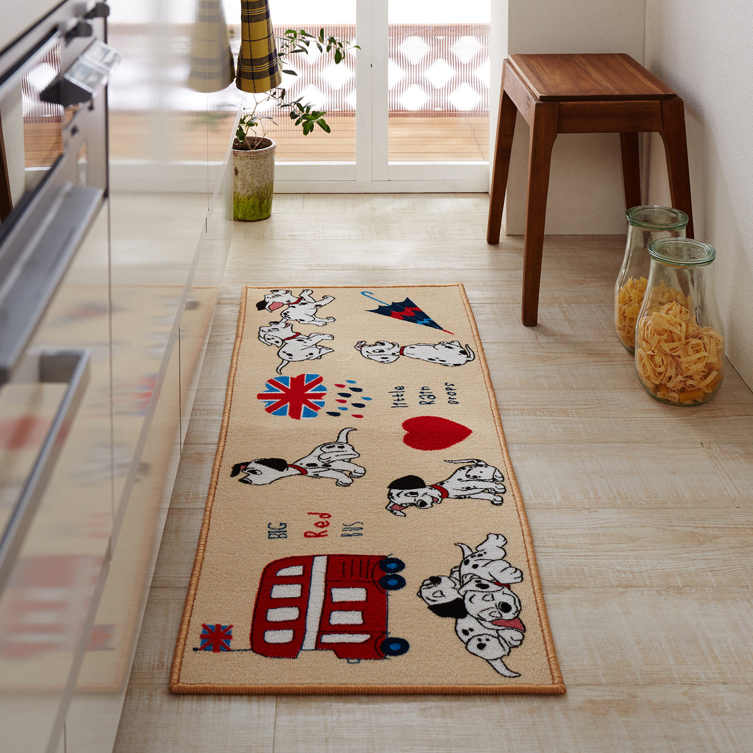 【ディズニー/Disney】プリントキッチンマット「101匹わんちゃん」