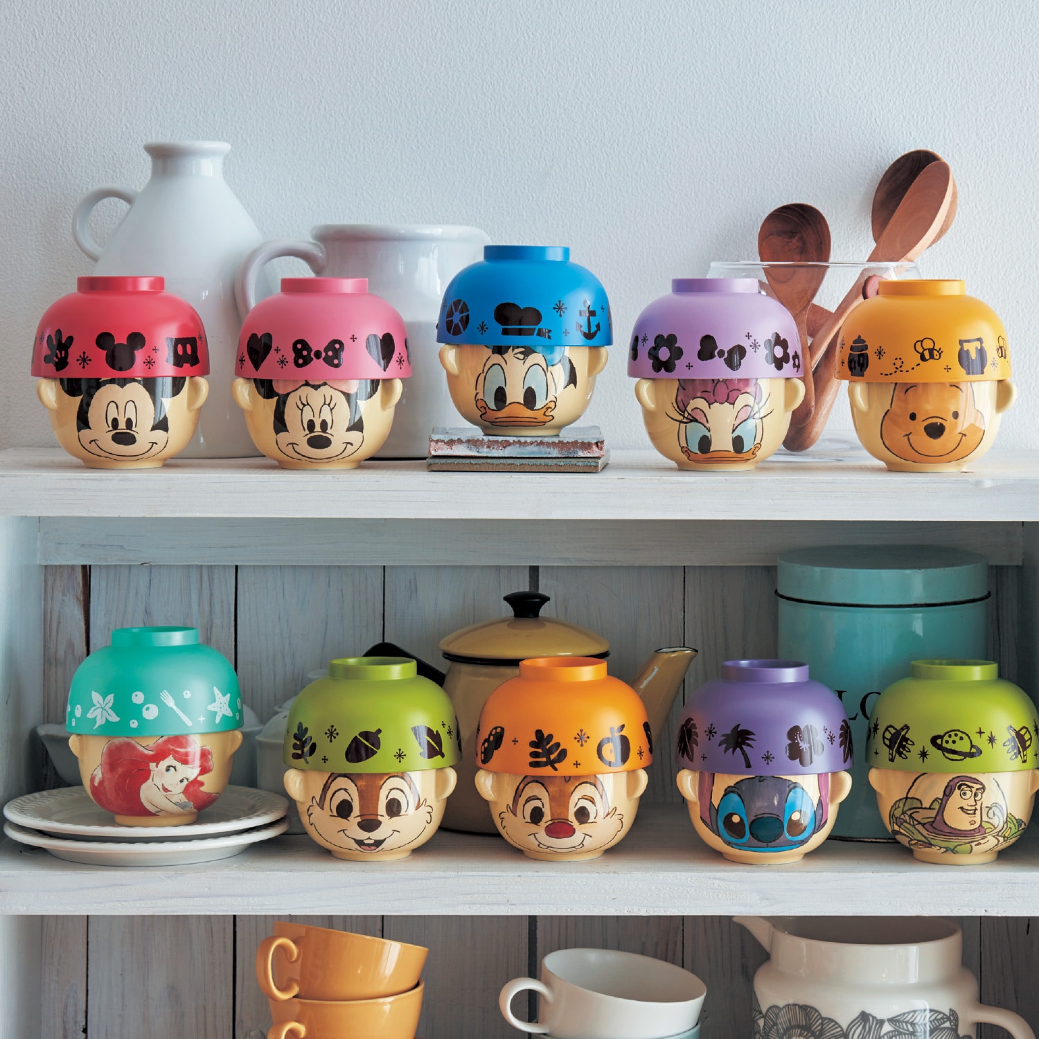 【ディズニー/Disney】汁椀茶碗セット(選べるキャラクター)