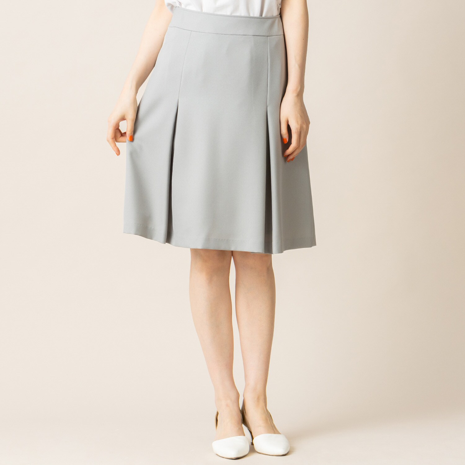 【ベルメゾン】日本製ナチュラルストレッチボックススカート