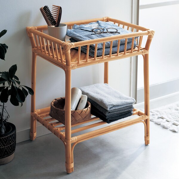 【ベルメゾン】ラタンのサニタリーラック