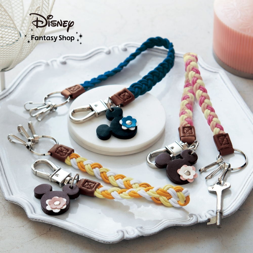 【ディズニー/Disney】ゴムタイプのキーチェーン[日本製]「ミッキーモチーフ」