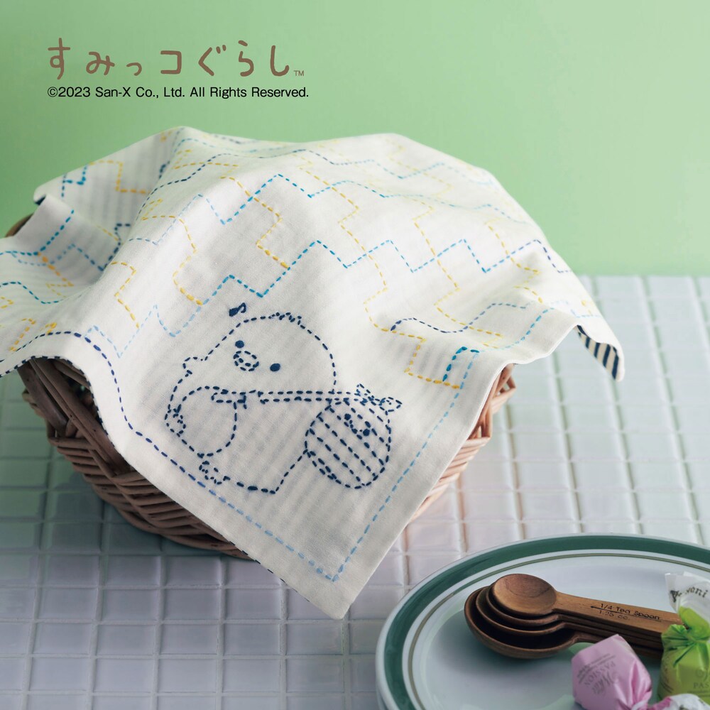 【すみっコぐらし】刺し子の花ふきん手作りキット「すみっコぐらし」