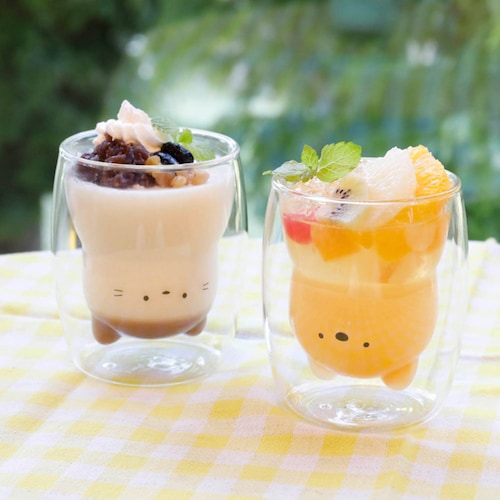 注いで変化を楽しむアニマル耐熱ダブルグラス ＜２７０ｍｌ＞