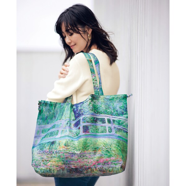 【ベルメゾン】エコバッグとしても使える名画折りたたみレインバッグ