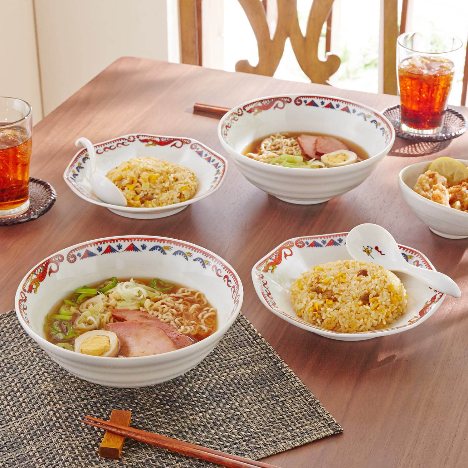 ＜ベルメゾン＞中華料理用食器'チンタオシリーズ'3種6ピースセット[日本製]画像