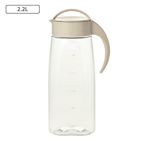 【2月1日まで特別価格】 お湯も注げる縦横兼用メモリ付き冷水筒・麦茶ポット［日本製］ ＜1.1L／2.2L>