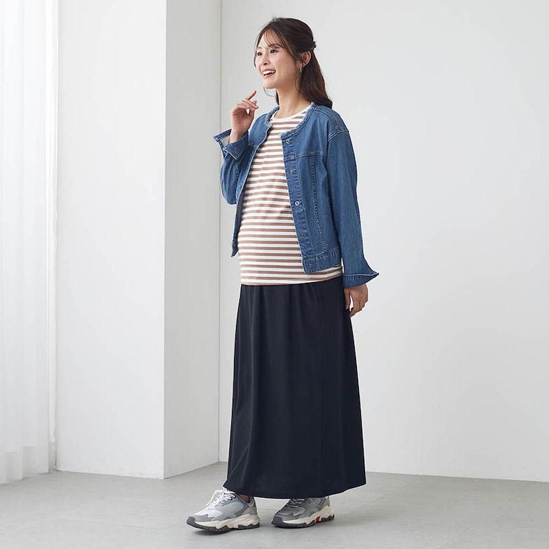 産前／モデル身長163cm／マタニティM