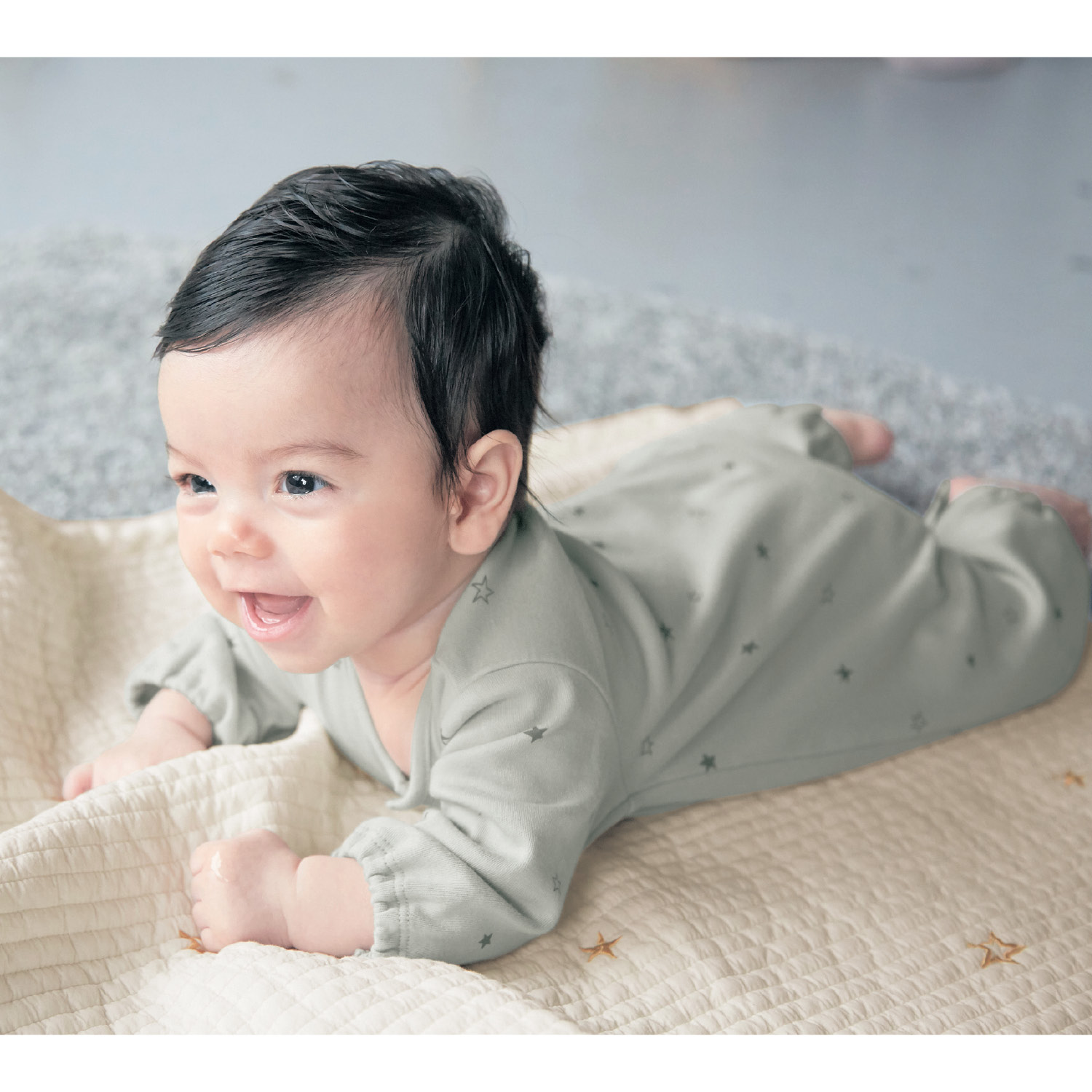 ベルメゾン ニュアンスカラーがお洒落な ベビー服 ライトグレー 50 オーガニックコットン 短肌着 2枚セット ベルメゾン ニュアンスカラーがお洒落な ベビー服 ライトグレー 50 オーガニックコットン 短肌着 2枚セット