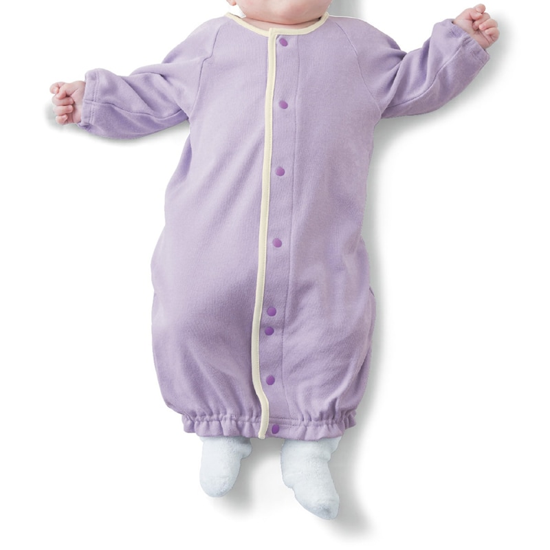 ラベンダー／モデル身長60cm・50～60サイズ着用・体重6.5kg