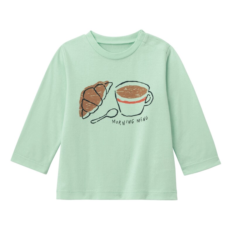 ゆるいタッチが可愛いプリント長袖ｔシャツ 女の子 ベビー服 通販のベルメゾンネット