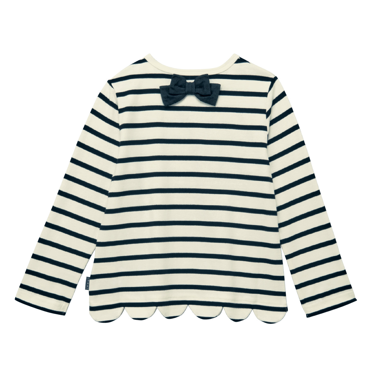 【ジータ/GITA】バックリボン裾スカラップ長袖Tシャツ 【子供服】