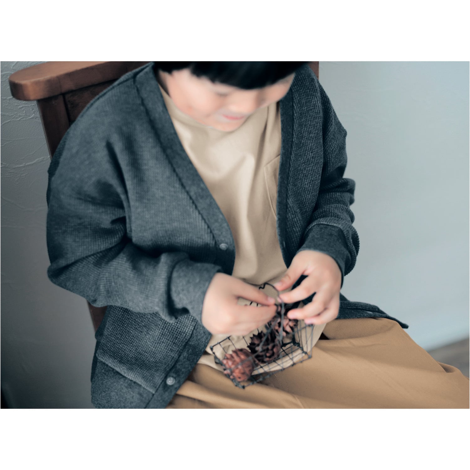 きなこさんコラボ ドロップショルダー長袖Ｔシャツ【子供服】【男の子