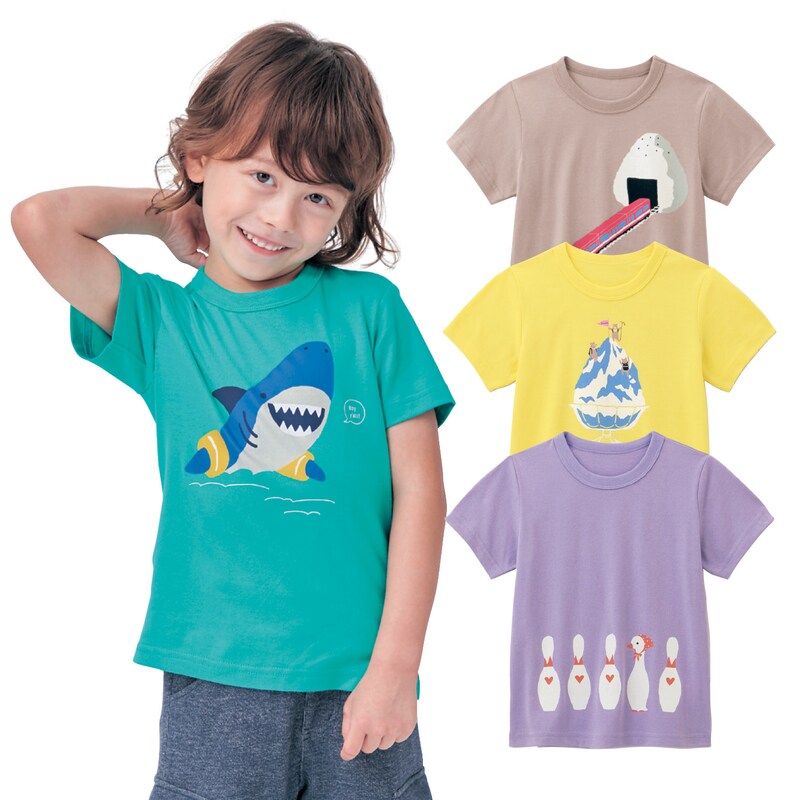 思わずクスッとしちゃうプリント半袖ｔシャツ 男の子 女の子 子供服 通販のベルメゾンネット