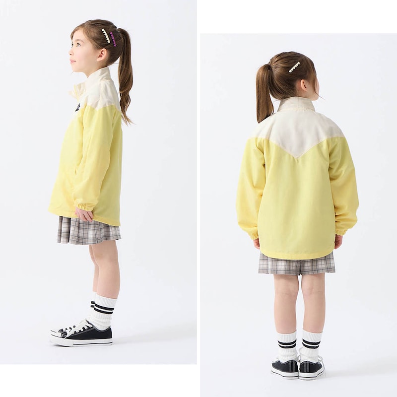 アイボリー×イエロー／モデル身長126cm・130サイズ着用