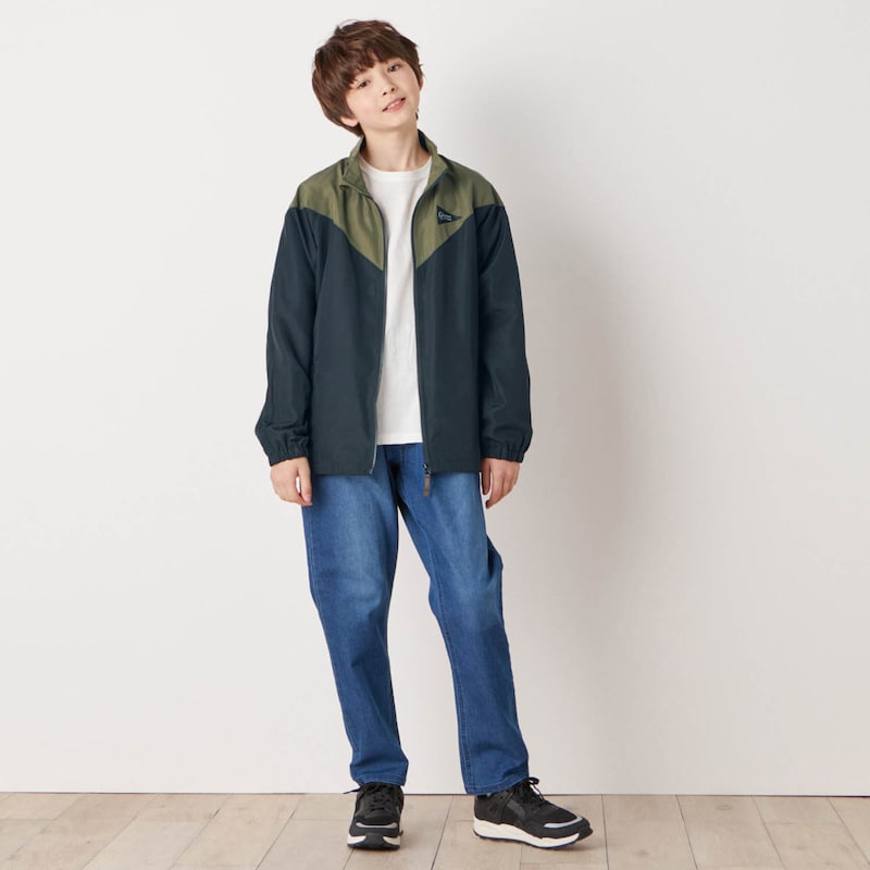 カーキ×ブラック／モデル身長151cm・150サイズ着用