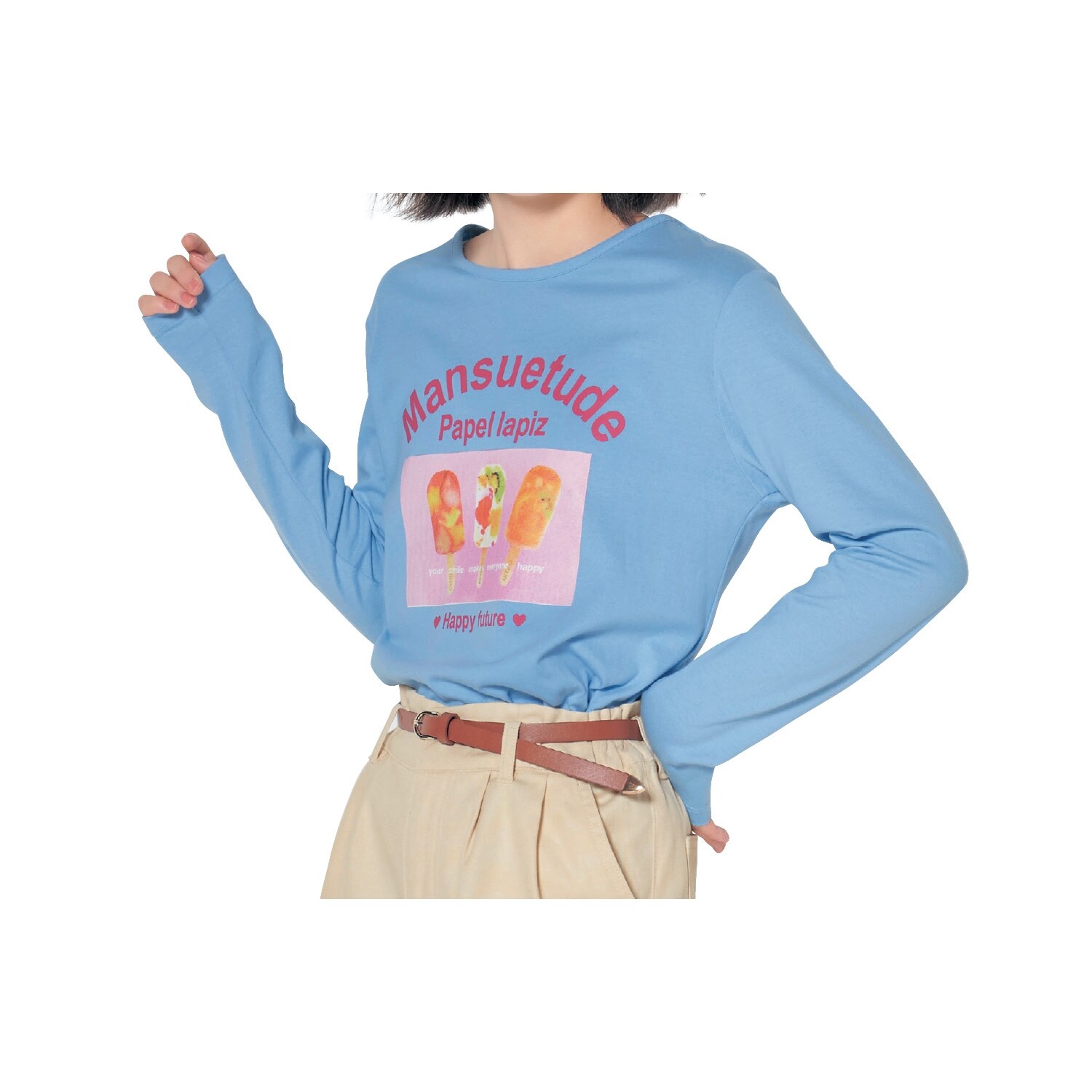 柄が選べる長袖tシャツ 女の子 子供服 パペル ラピス Papel Lapiz 通販のベルメゾンネット 柄が選べる長袖tシャツ 女の子 子供服 パペル ラピス Papel Lapiz 通販のベルメゾンネット