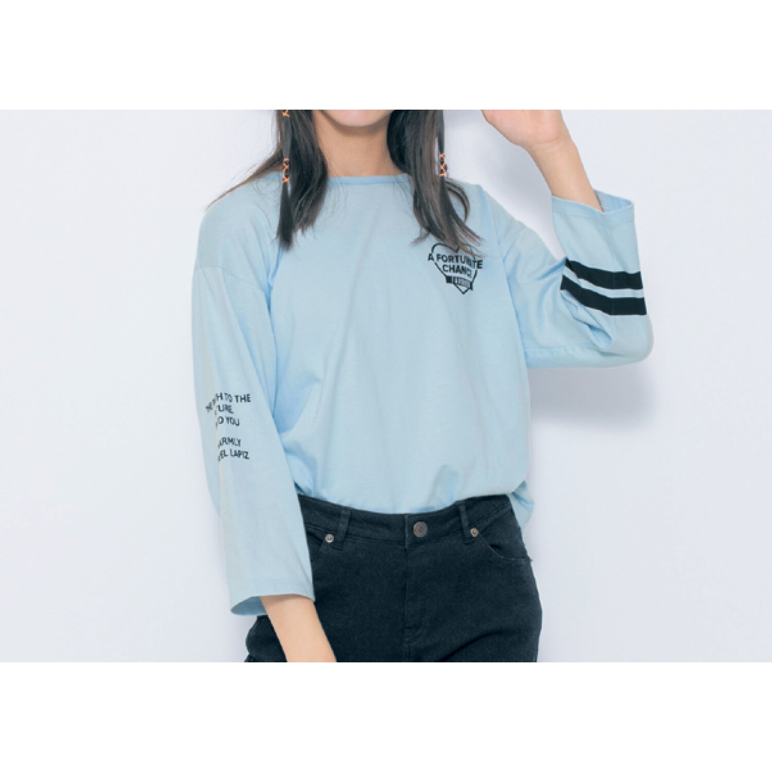 袖ライン綿１００％七分袖Ｔシャツ【子供服】【女の子】の通販｜ベルメゾン(パペル ラピス/Papel lapiz)｜通販のベルメゾンネット