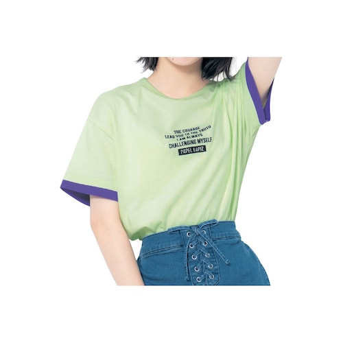 プチプラ！レイヤード風刺繍ロゴ綿素材半袖Ｔシャツ 【子供服】