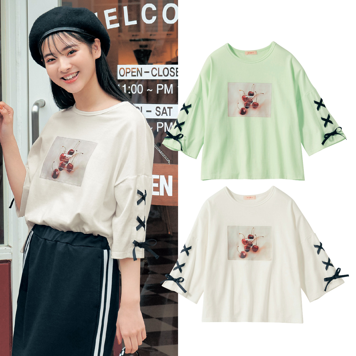 袖レースアップ転写プリント綿100 半袖tシャツ 女の子 子供服 パペル ラピス Papel Lapiz 通販のベルメゾンネット 袖レースアップ転写プリント綿100 半袖tシャツ 女の子 子供服 パペル ラピス Papel Lapiz 通販のベルメゾンネット