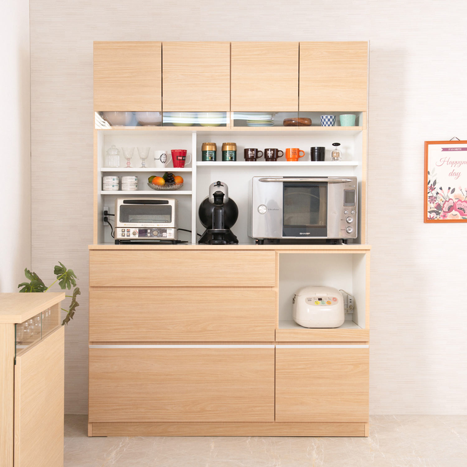 【ベルメゾン】木目柄が綺麗なキッチンボード