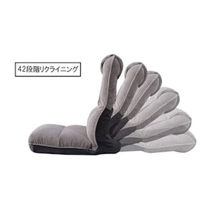 背もたれは42段階リクライニング式。(フラット時含む）/グレー