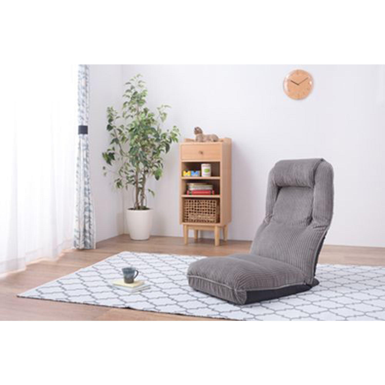 【ベルメゾン】コーデュロイデザインのリクライニング座椅子 【ベルメゾン】コーデュロイデザインのリクライニング座椅子